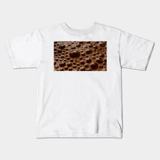 many temporary frothy brown coffee bubbles Kids T-Shirt